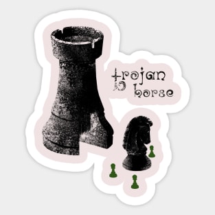 chess rook- trojan horse Sticker